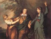 REYNOLDS, Sir Joshua Garrick Between tragedy and comedy Sweden oil painting artist